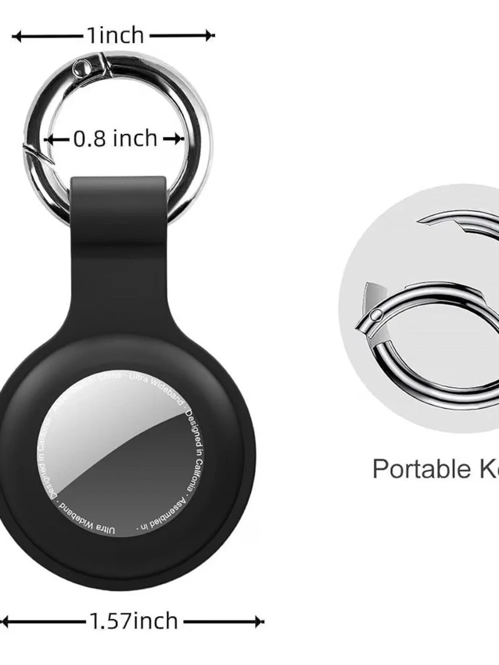 4-Pack Protective Silicone AirTag Holders with Keychains – Brand New